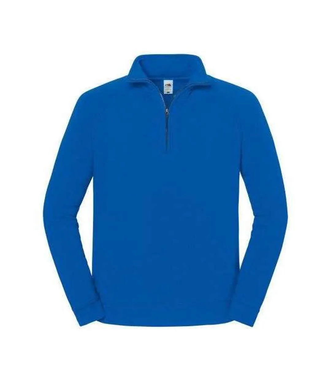 Sweat Uni Col Montant Zippé Iconic Premium Homme Bleu Roi Fruit Of The Loom-1