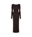 Robe Longue Maxi Femme Marron WRSTBHVR-2