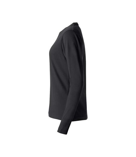 Clique Womens/Ladies Basic Long-Sleeved T-Shirt (Black)