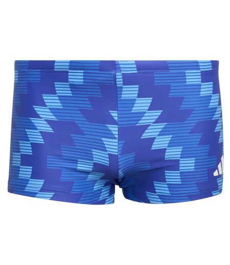 Mens Geometric Swimming Trunks Lucid Blue Adidas