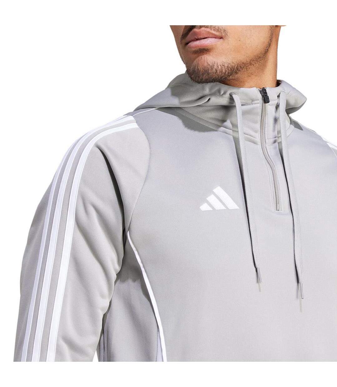 Sweat À Capuche Entraînement Tiro Homme Gris Adidas-4