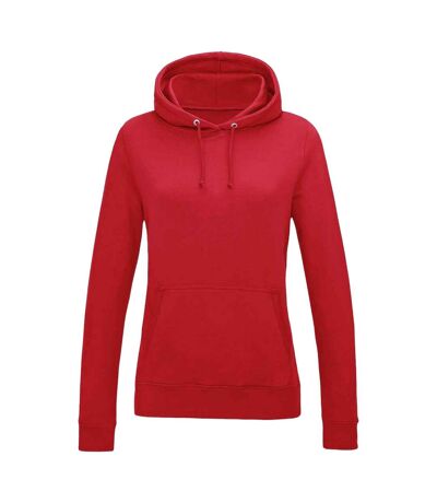 Sweat à capuche college femme rouge feu Awdis Awdis