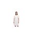 Womens/ladies Organic Robe T-shirt Surdimensionnée À Ourlet Fendu Blanc Build Your Brand-1