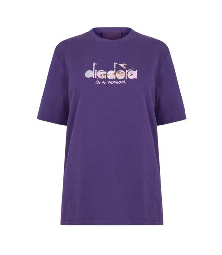 T-shirt Motif/style Œil Femme Violet Diadora