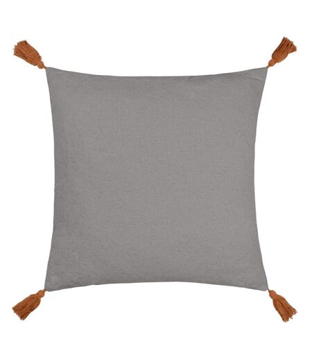 Furn Aquene Tassel Tufted Throw Pillow Cover (Charcoal/Brick) (50cm x 50cm) - UTRV3081