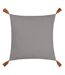 Furn Aquene Tassel Tufted Throw Pillow Cover (Charcoal/Brick) (50cm x 50cm) - UTRV3081