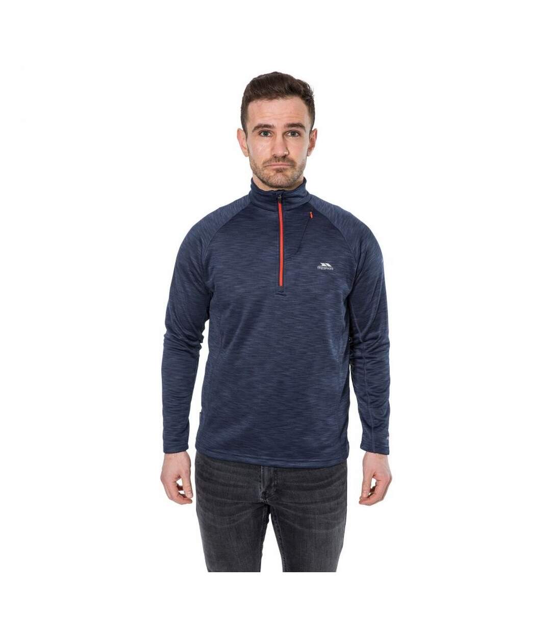 Polaire Collins Homme Bleu Marine Chiné Trespass-1