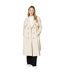 Womens/ladies double-breasted trench coat cream Dorothy Perkins