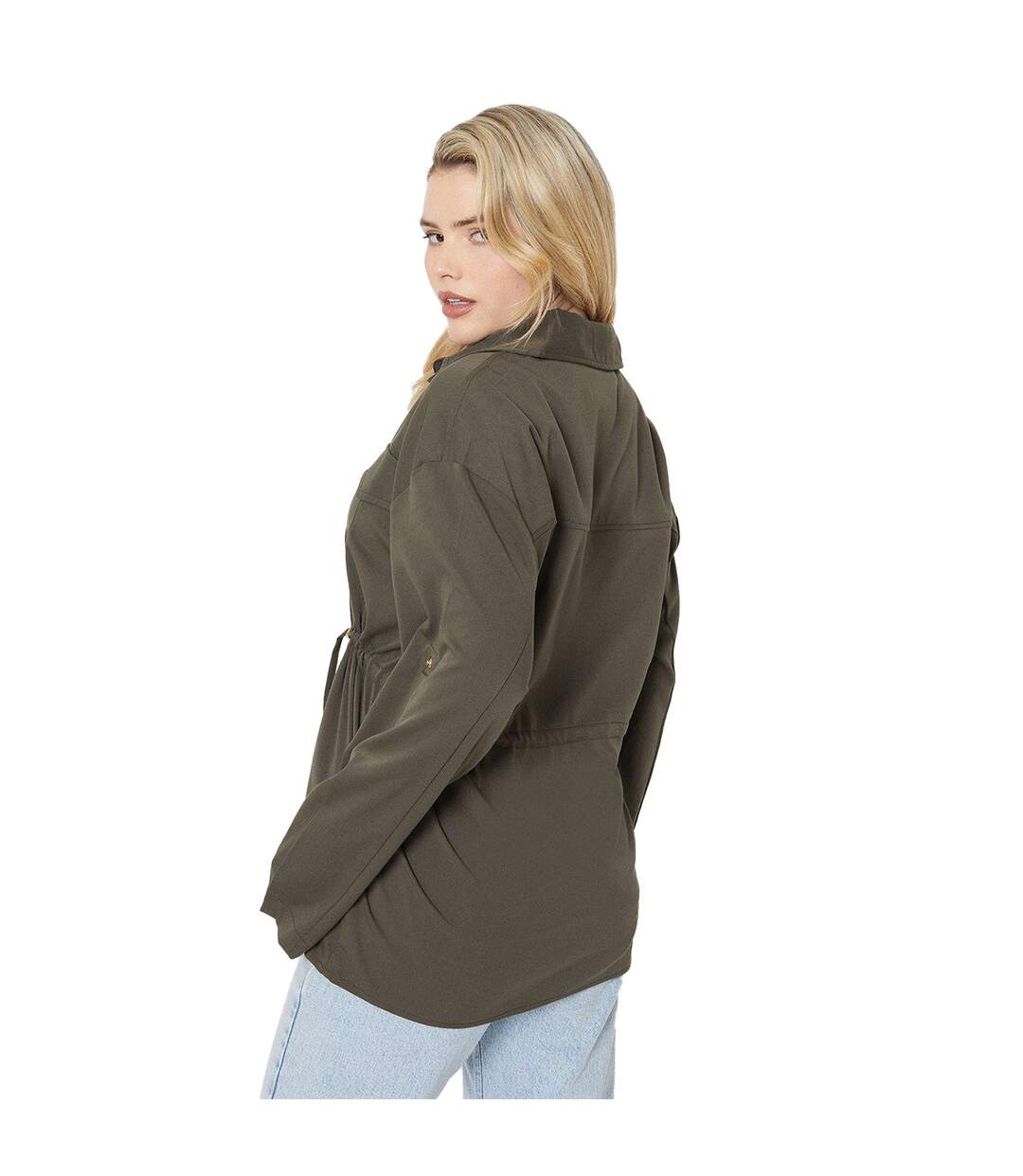 Veste chemise femme vert kaki Dorothy Perkins-2