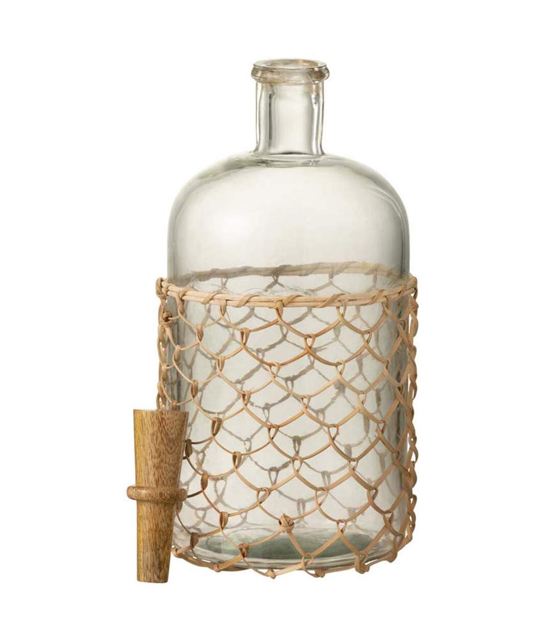 Bouteille Design Tricot 32cm Transparent & Naturel-2