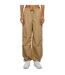 Womens/ladies Cotton Parachute Cargo Trousers Union Beige Urban Classics-1