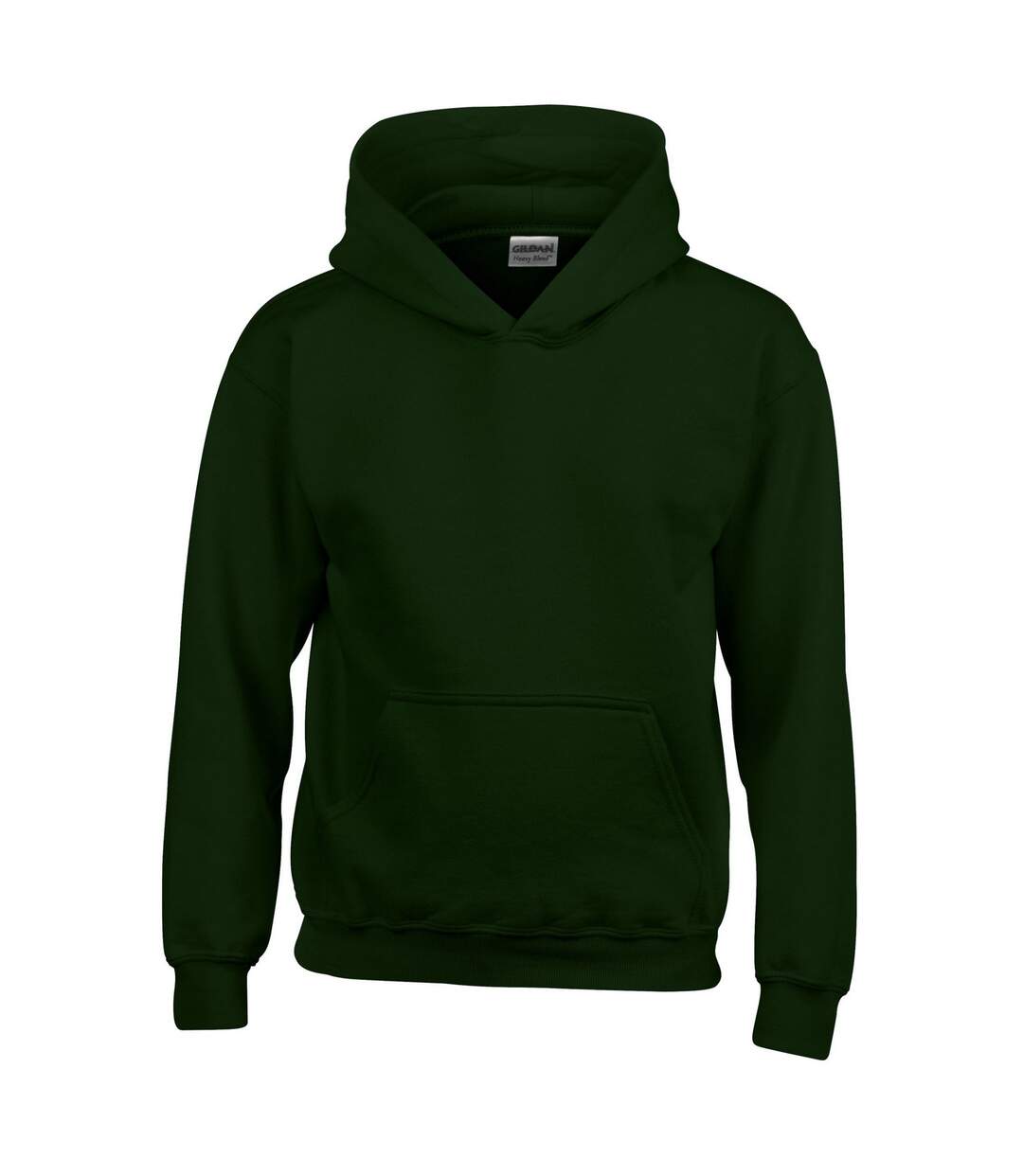 Sweat à capuche enfant vert forêt Gildan-1