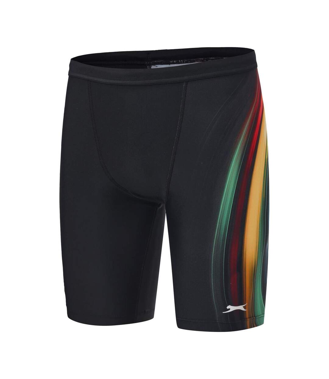 Mens Splice Fitted Swimwear Light Black Slazenger-3