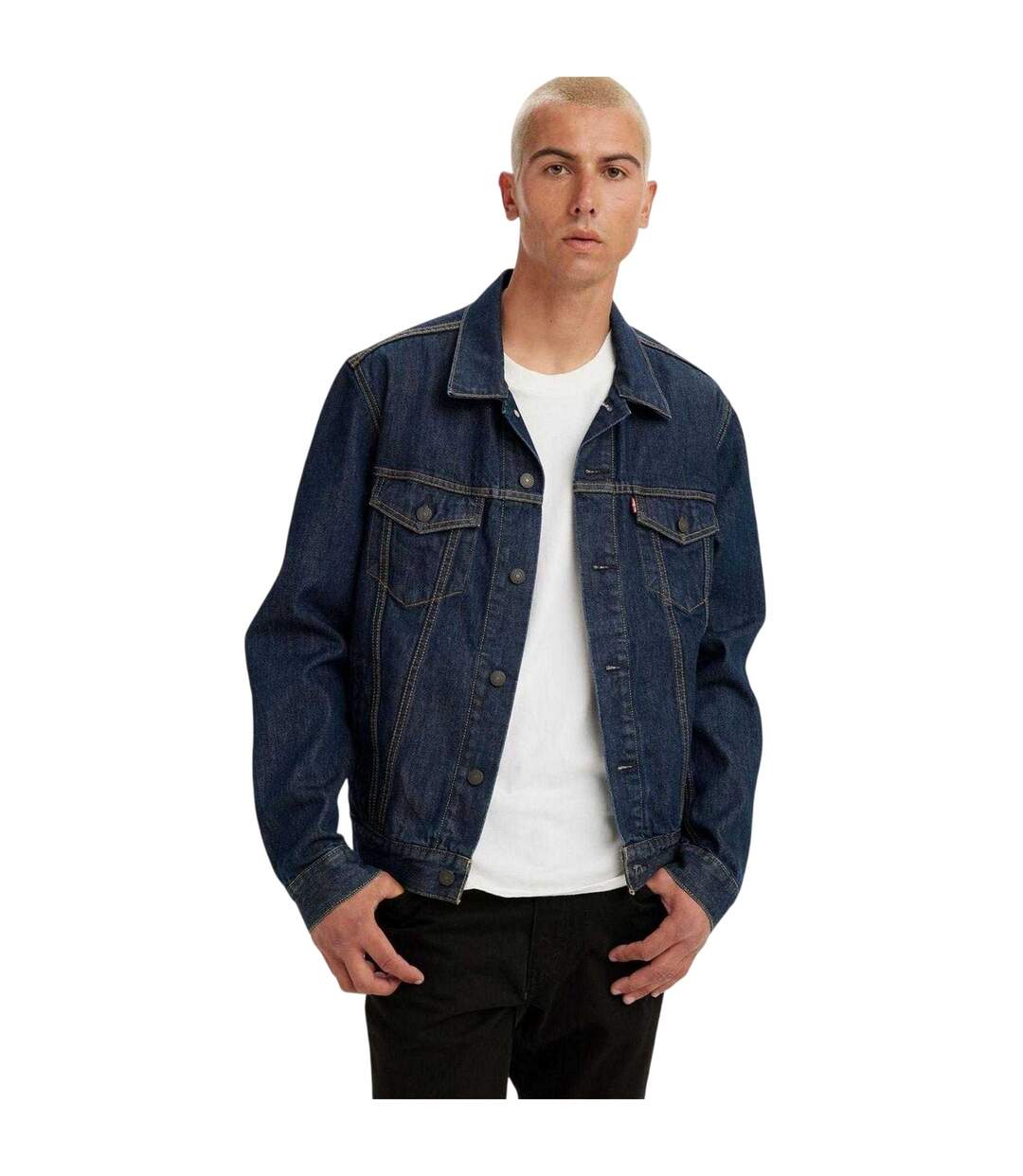 Mens Denim Trucker Jacket Blue Levis-4