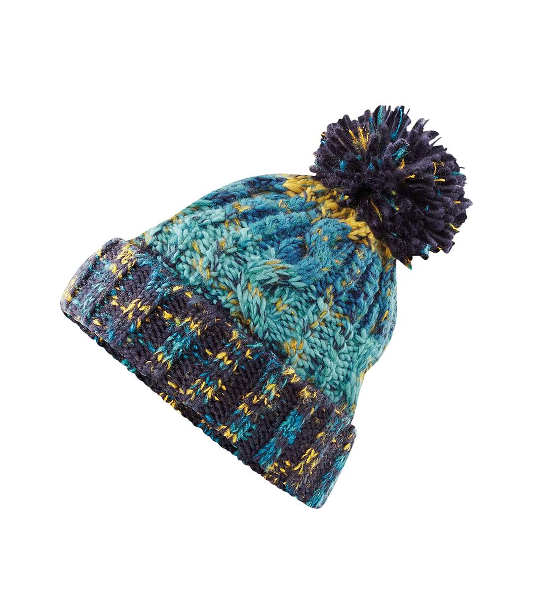 Unisex Adult Corkscrew Beanie Marina Splash Beechfield-3