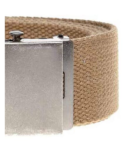 Duke Mens Kingsize Edward Plain Webbing Belt (Khaki) - UTDC123
