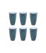 Lot de 6 Verres en Plastique Réutilisable Square 50cl Bleu Pétrole-1