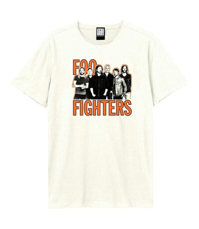 Amplified Unisex Adult Band Shot Foo Fighters T-Shirt (White) - UTGD1746