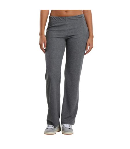 Womens/ladies Ribbed Trousers Dark Grey Melange Urban Classics