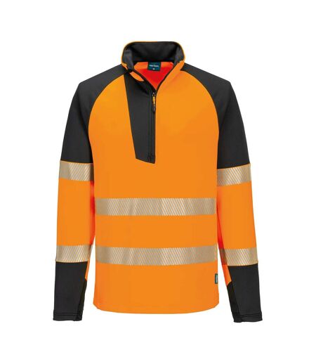 Mens Hi-vis Safety Sweatshirt Orange Black Portwest