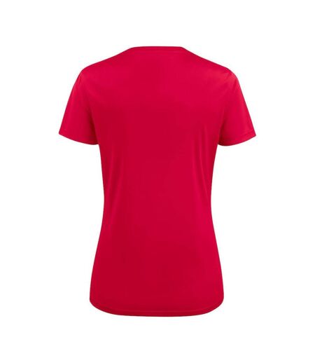 Womens/ladies Run T-shirt Red Printer RED