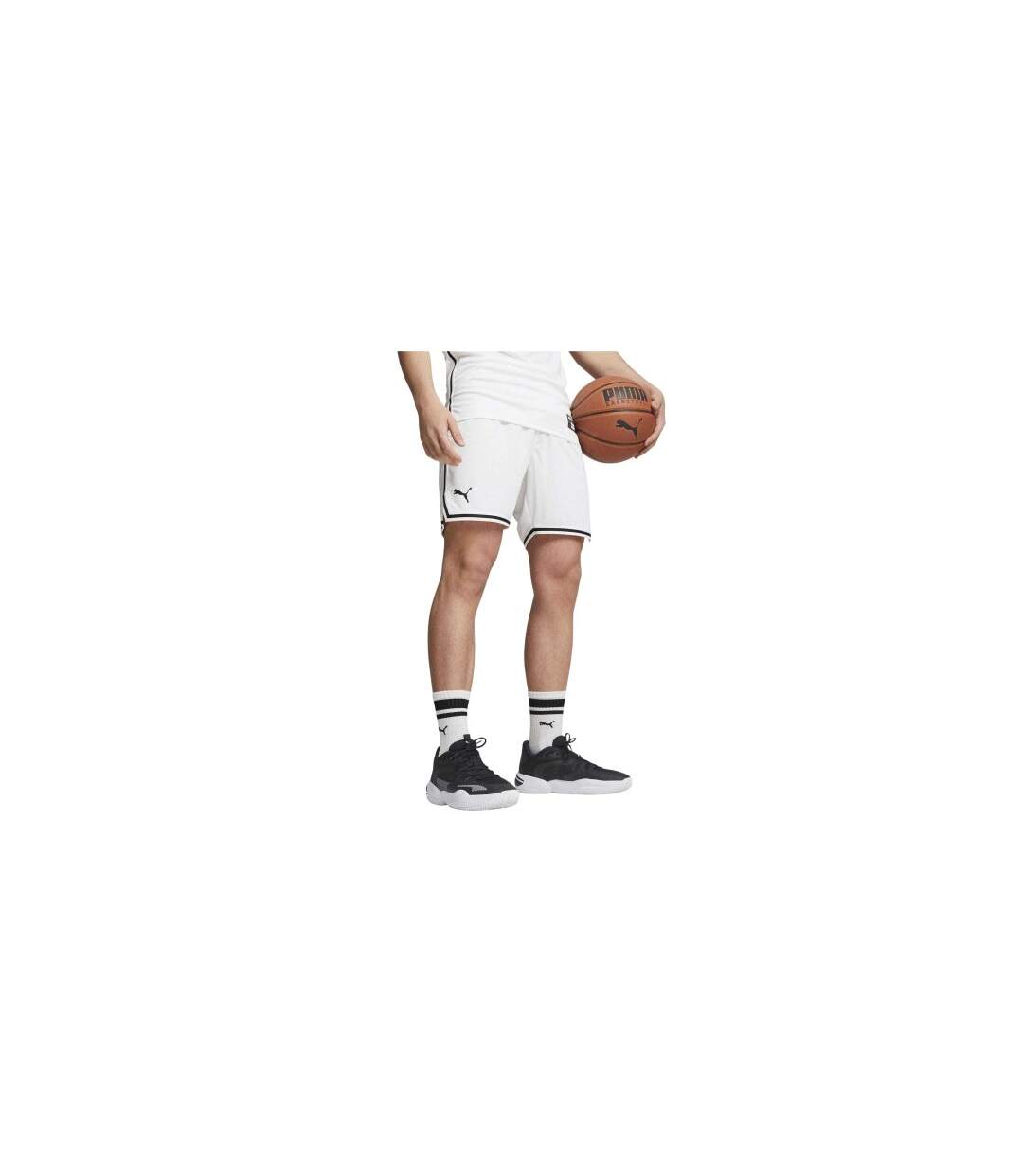 Mens Team Basketball Shorts White Puma-1
