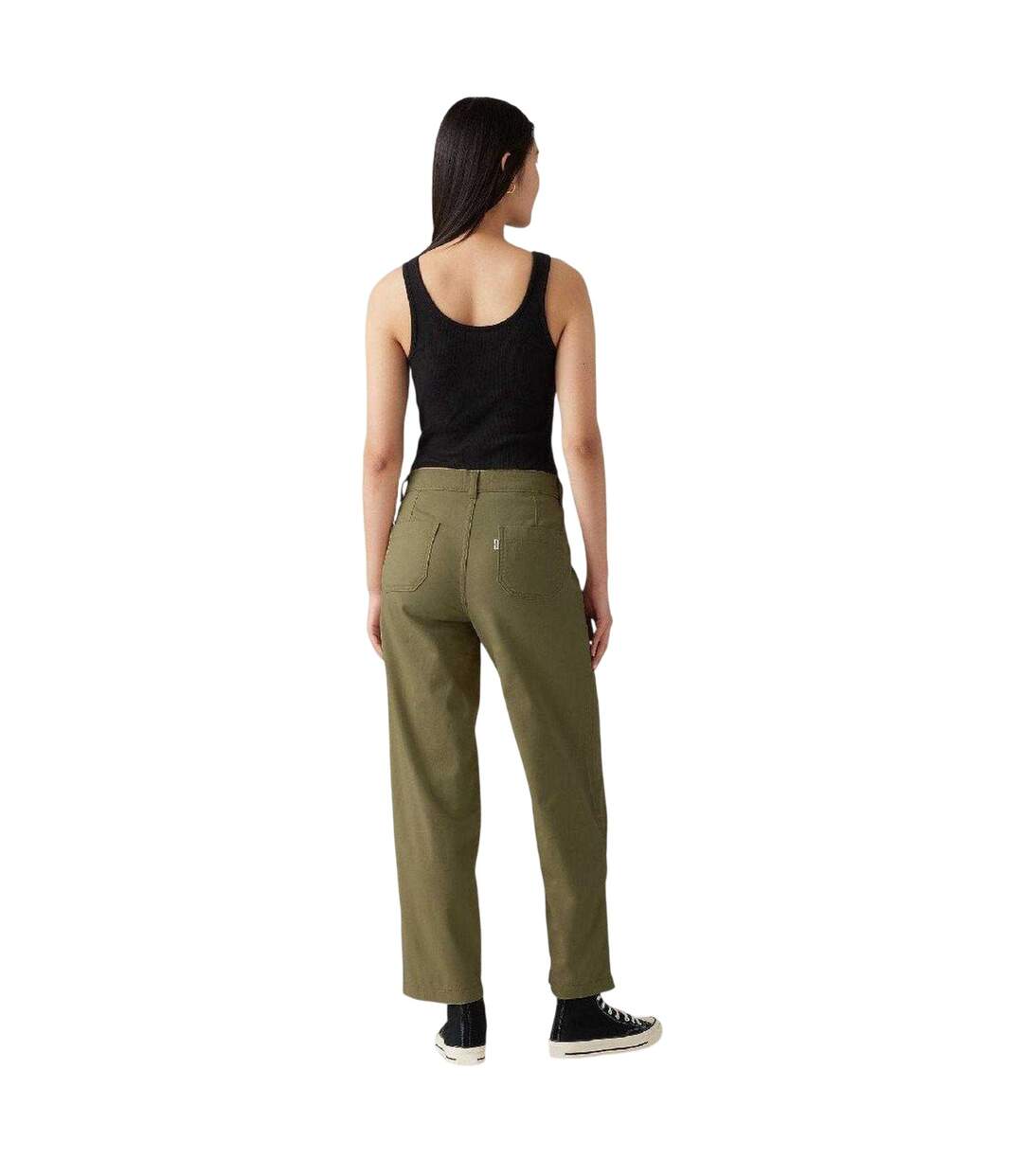 Pantalon Femme Kaki Foncé Levis-3