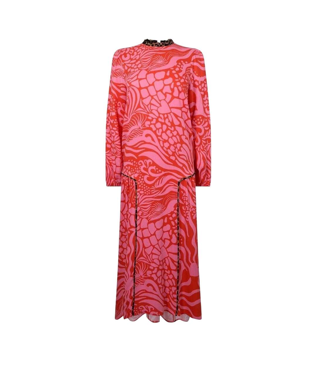 Robe Longue Motif/style Imprimé Léopard Femme Rose Never Fully Dressed-2