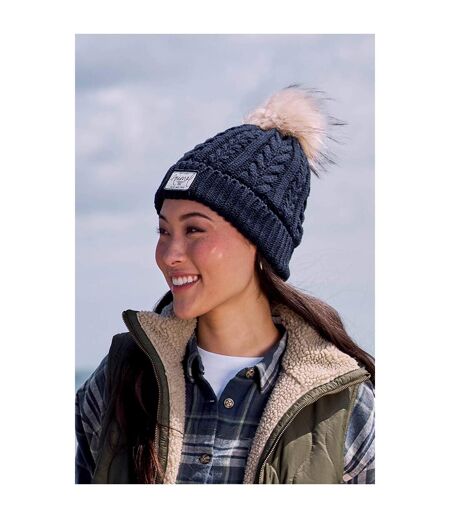 Bonnet d´hiver becky femme bleu marine Animal