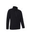 Mens ted borg half zip fleece top black Mountain Warehouse