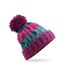 Womens/ladies corkscrew pom pom beanie winter berries Beechfield