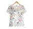 Tee-shirt MAYFLOWER BAG15117A fleuri : l'élégance du voile et de la transparence-2