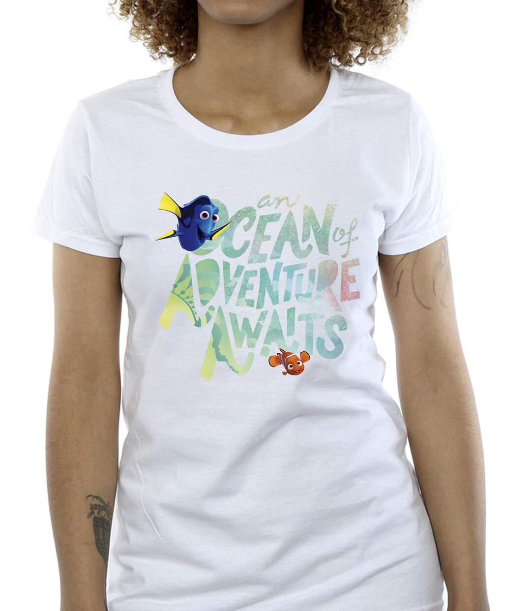 Disney T-shirt en coton Womens/Ladies Finding Dory Ocean Of Adventure (Blanc) - UTBI20189-3