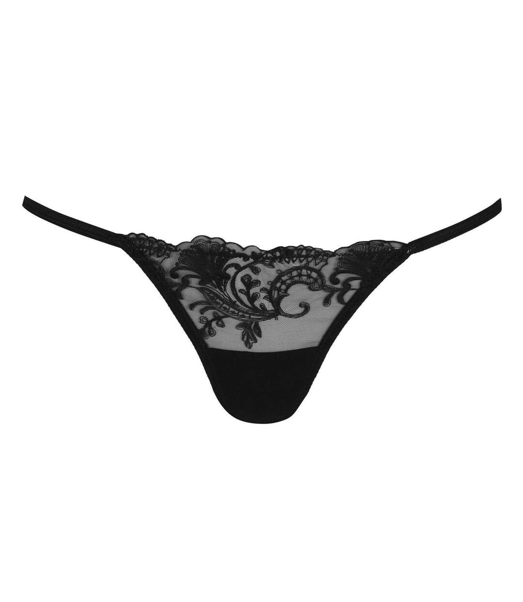 Womens/ladies Marseille Thong Black Bluebella-1