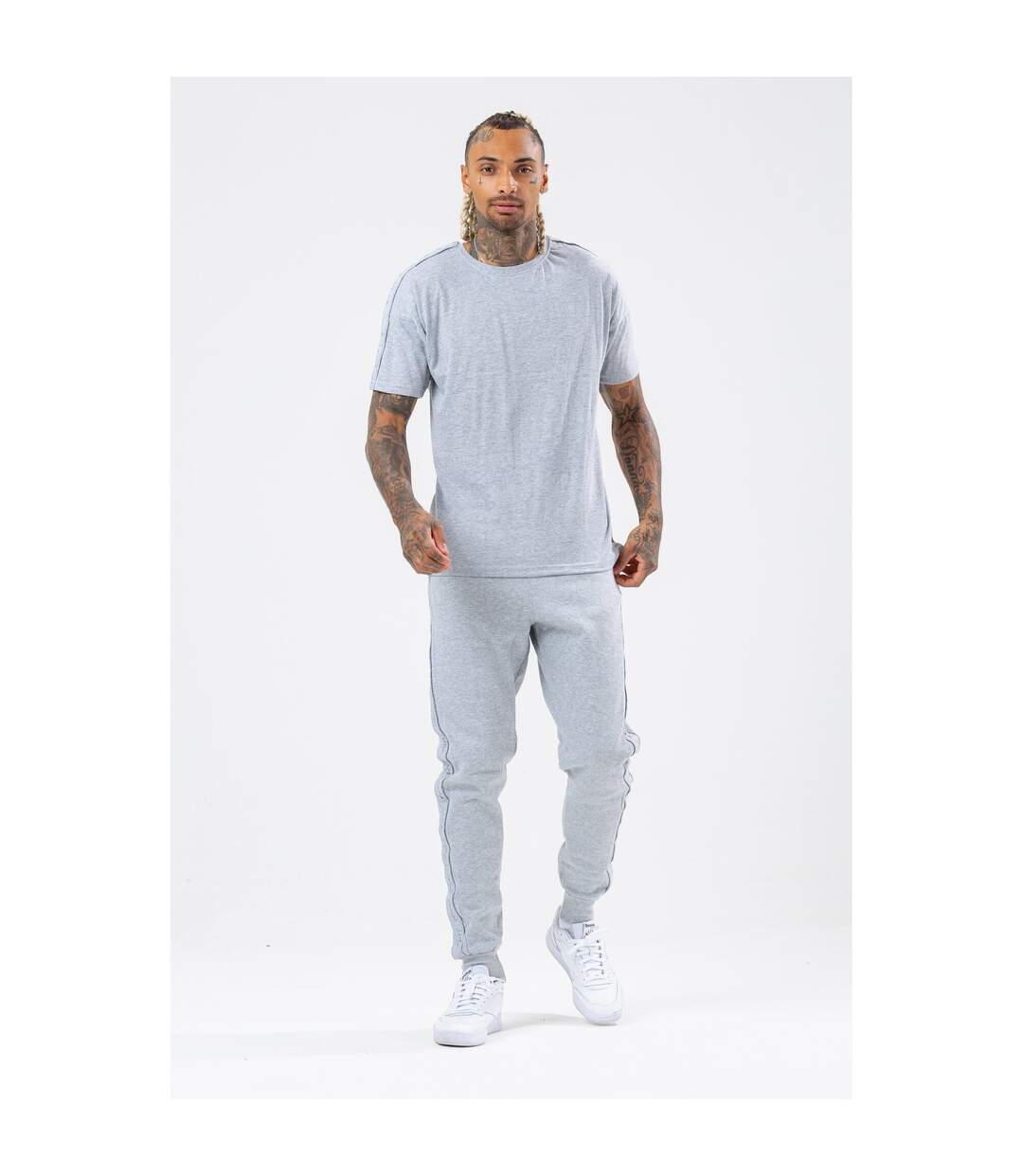 T-shirt tonal tape homme gris Hype