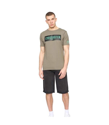 Mens Changra T-shirt Dark Sage Crosshatch