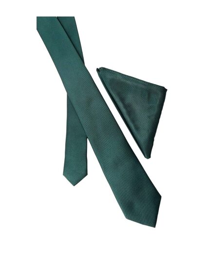 Mens tie & pocket square set one size emerald Burton