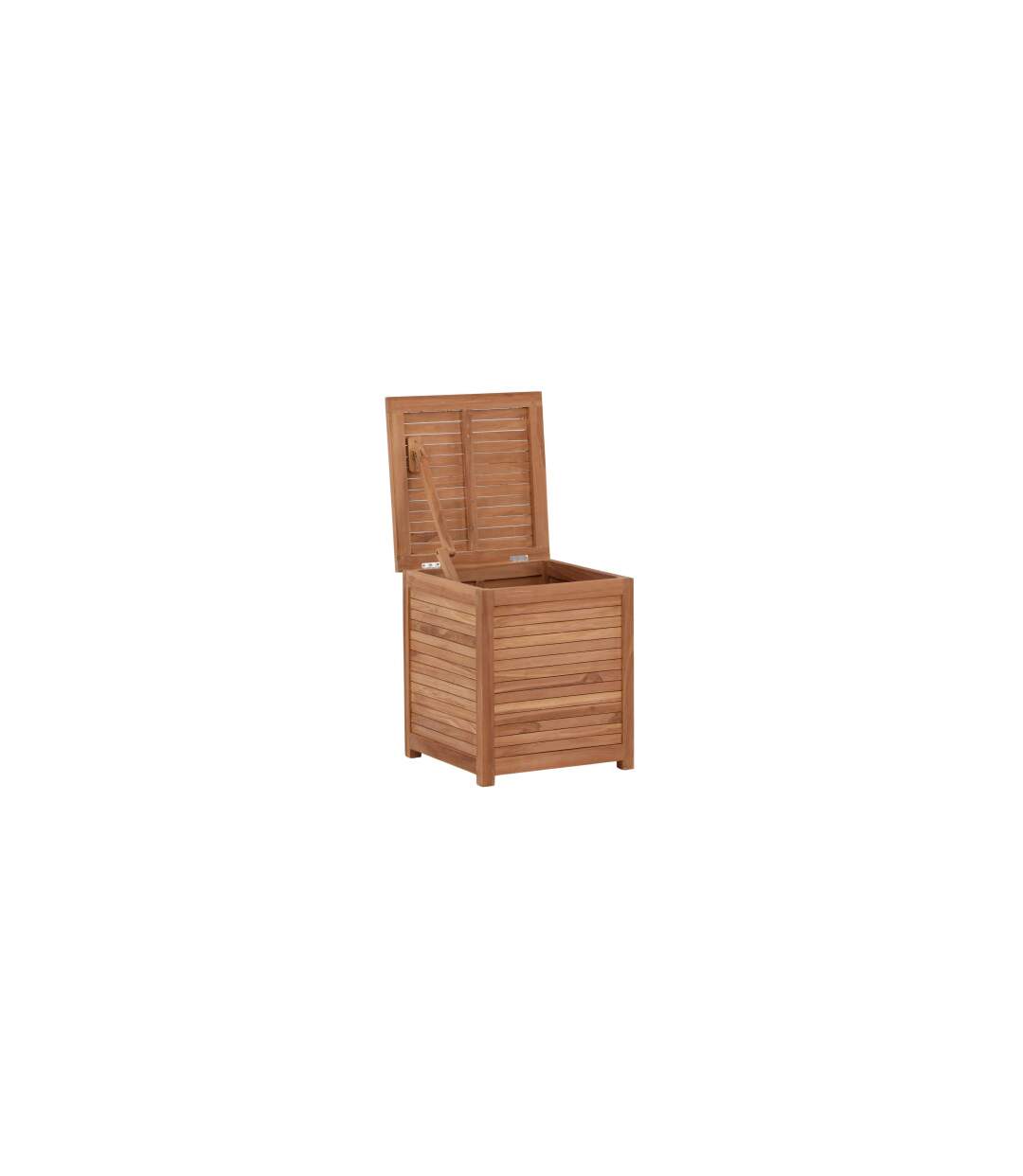Coffre de Jardin Carré en Teck Trento 60cm Naturel-4