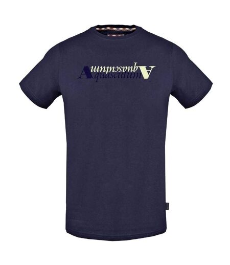 T-shirt Motif Réflexion Homme Bleu Marine Aquascutum