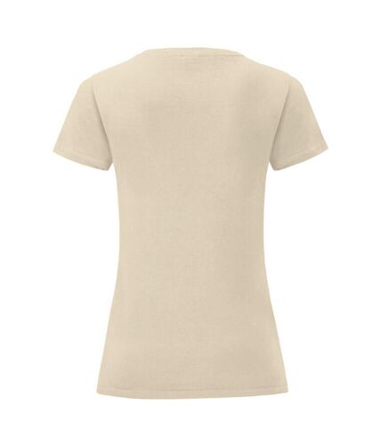 T-shirt iconic femme beige pâle Fruit of the Loom