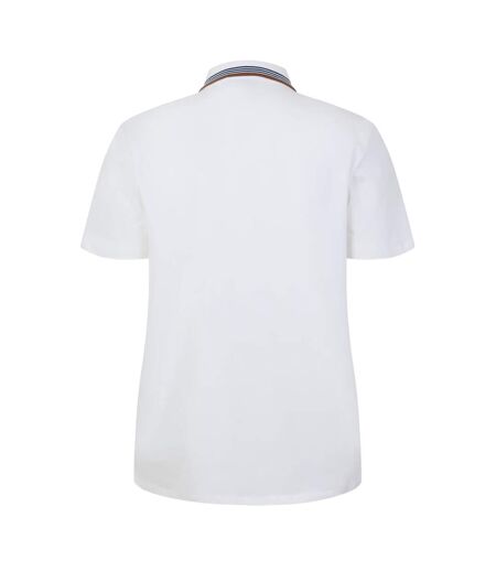 Mens Quarter Zip Polo Shirt White Paul Smith