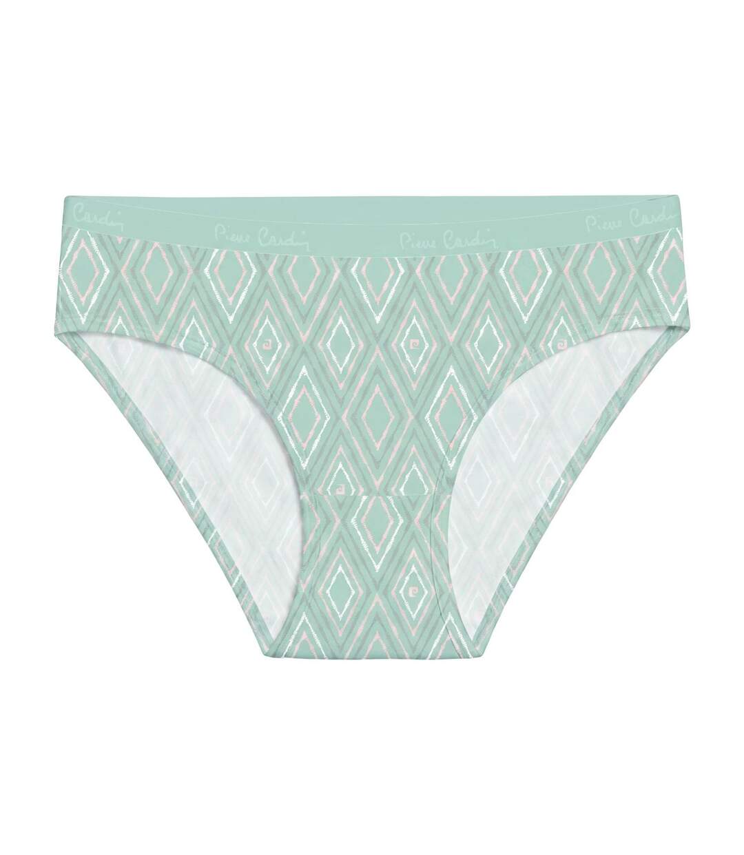 Lot de 3 slips femme  en coton uni et imprimé ceinture fine 2cm Pck12 Pierre Cardin-3