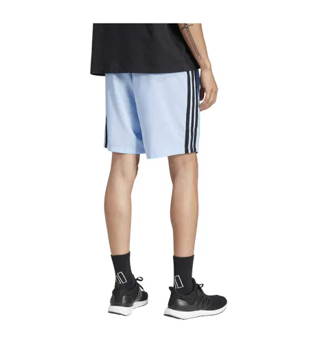 Mens 3 Stripes Shorts Glow Blue Adidas