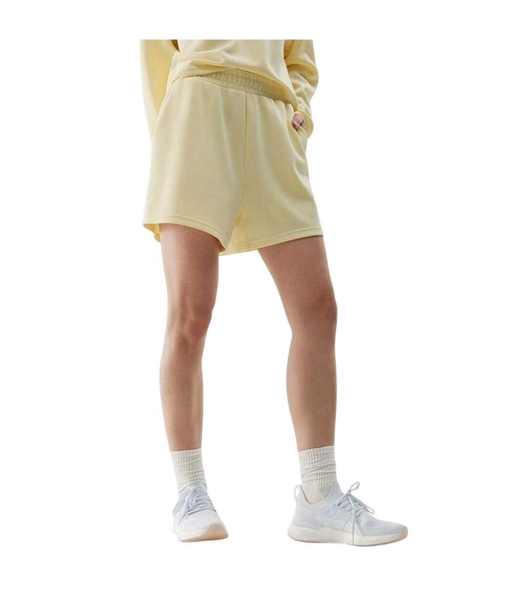 Short De Jogging Femme Jaune 4F-4