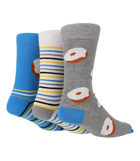 Wild Feet - 3 Pk Mens Novelty Food Themed Cotton Socks