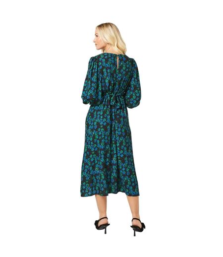 Robe mi-longue femme noir / bleu / vert Dorothy Perkins