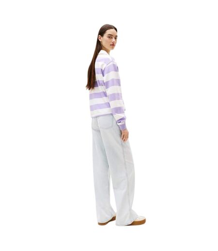 Polo Motif/style À Rayures Femme Améthyste Tommy Jeans
