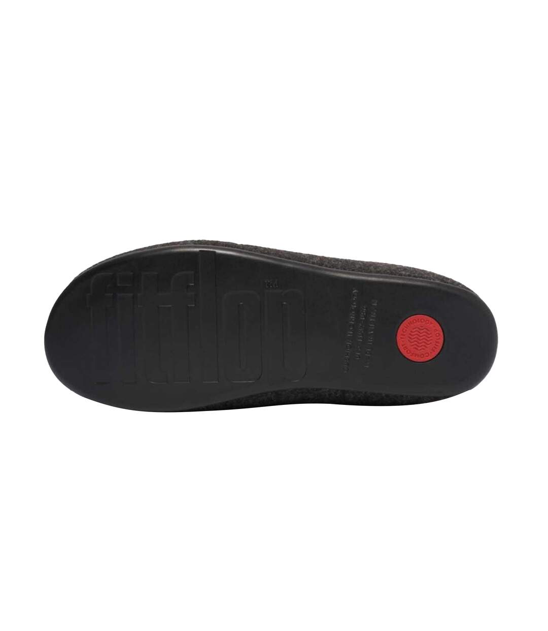 Womens/ladies Chrissie Ii Haus E01 Bow Felt Slippers Black Fit Flop-3