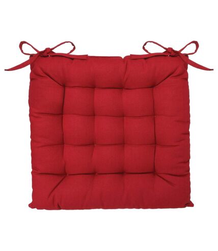 Coussin de chaise carré - Long. 38 cm - Rouge