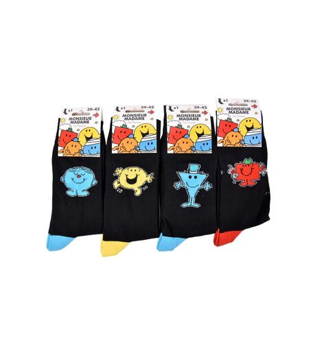 Chaussettes homme MONSIEUR MADAME en Coton -Assortiment modèles photos selon arrivages- - Pack de 4